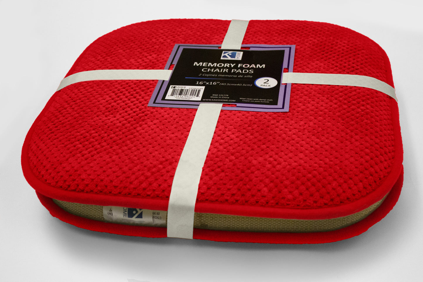 Memory Foam Chair Pad - 2 Pack - Burgundy