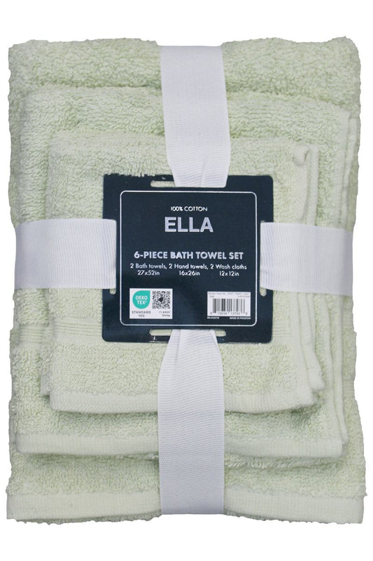 Ella 6pc Towel Set - Sage