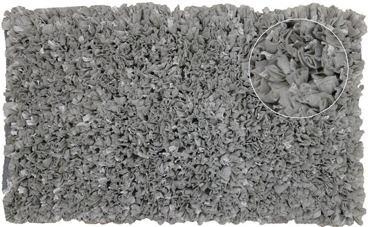 Vera Chindi Solid Bath Mat 20x32 - Silver
