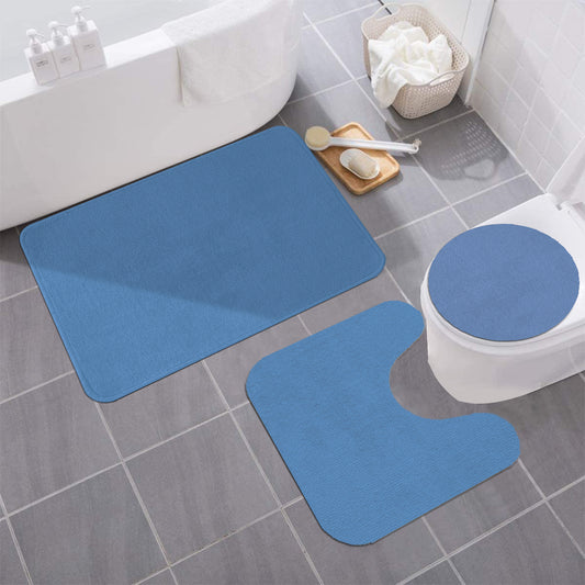 Raquel - 3pc Bathroom Rug Set - Blue