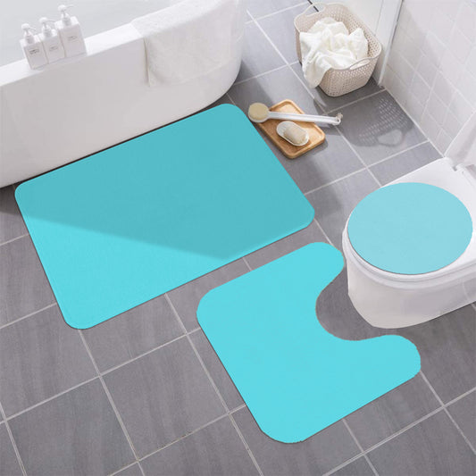 Raquel - 3pc Bathroom Rug Set - Turquoise
