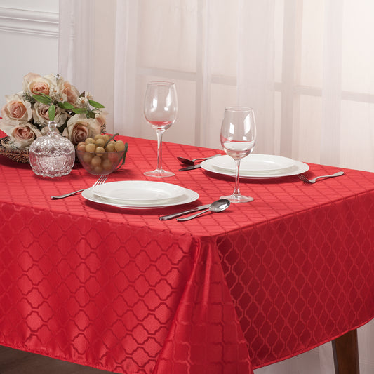 Harriet - Jacquard Tablecloth  - Red