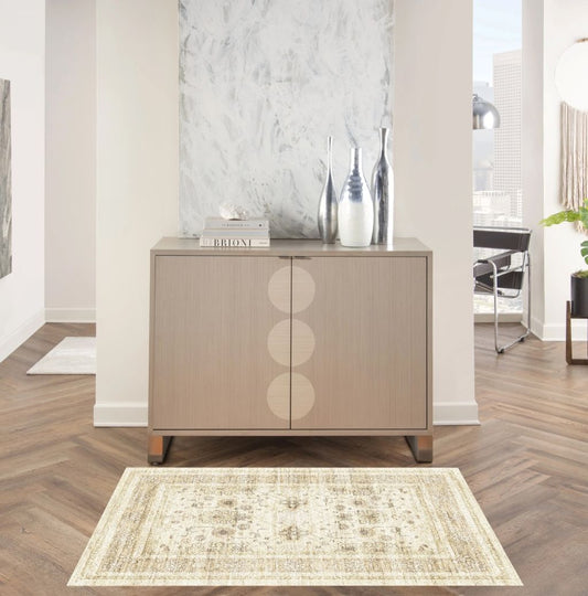 Velvet Sand Machine Washable Rug   - 2pc Set (20x60 +20x34)