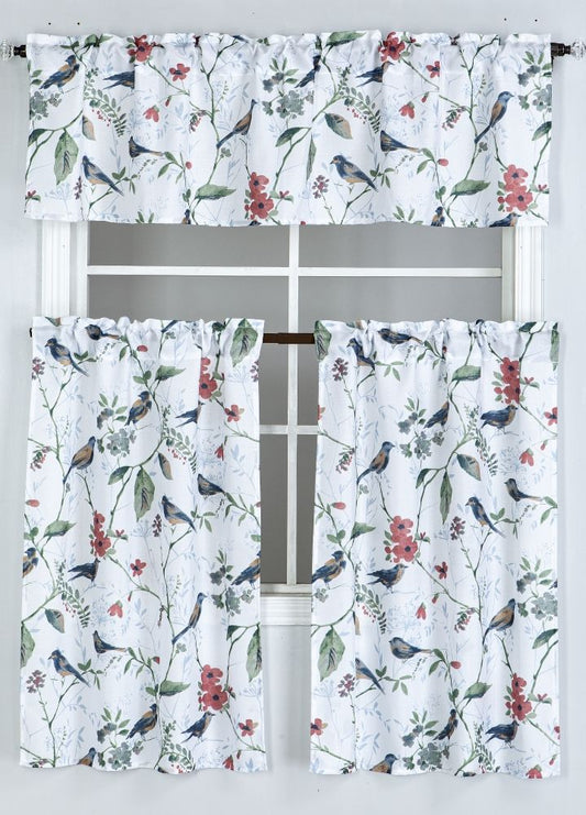 Sweet Songbird 3pc Kitchen Curtain Set