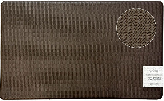 Smith Embossed Anti-Fatigue PVC Mat 18x30 - Assorted Colors (Chocolate, Burgundy)