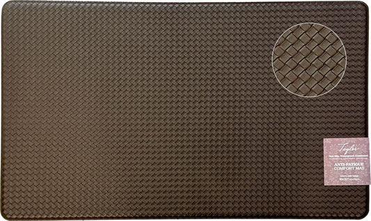 Taylor Embossed Anti-Fatigue PVC Mat 18"x30 - Assorted Colors (Chocolate, Grey)