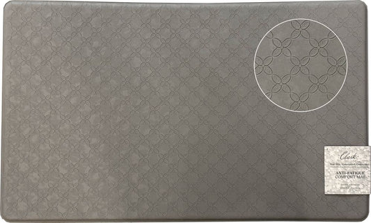 Clark Embossed Anti-Fatigue PVC Mat 18x30 - Assorted Colors (Grey, Burgundy)