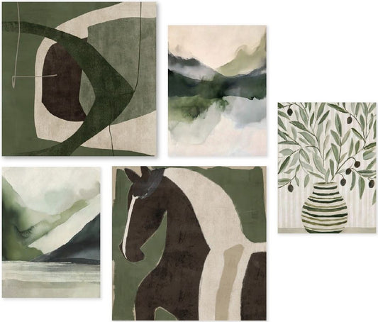 Green Dreaming - Assorted Wall Art - Set of 5