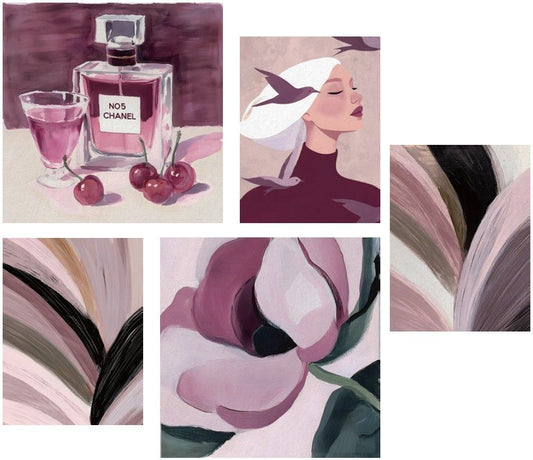 Luxury Life - Assorted Wall Art - Set of 5