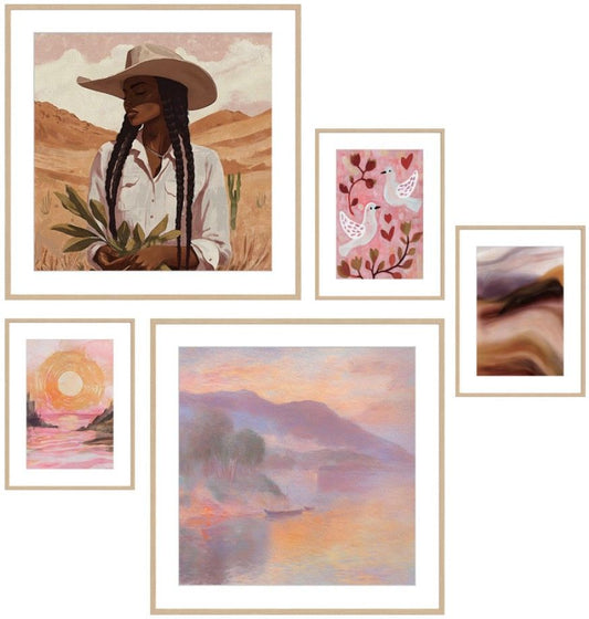 Western Vibes - Assorted Wall Art - Set of 5