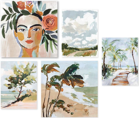 Tropical Breeze - Assorted Wall Art - Set of 5
