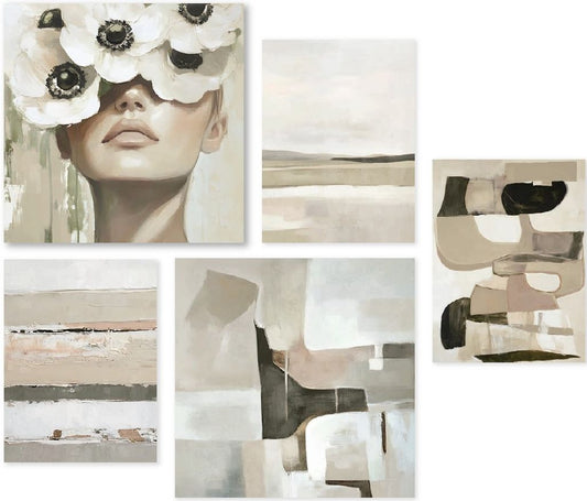 Soft Beauty - Assorted Wall Art - Set of 5