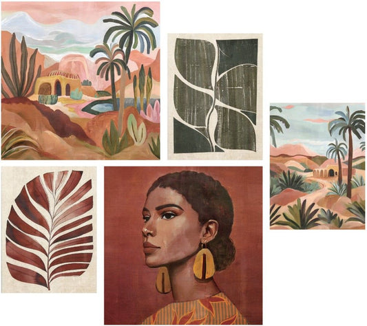 Island Queen - Assorted Wall Art - Set of 5