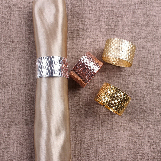 Kyrie - 4pk Napkin Ring Set - Gold & Silver
