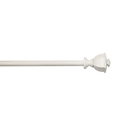 Levi 24"-48" Curtain Rod - White
