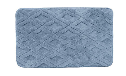 Diamond Lattice - Sky Blue 2pc Jacquard Mat Set  (17x24, 20x32)