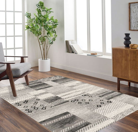 Woven Patchwork 3x5 Machine Washable Area Rug