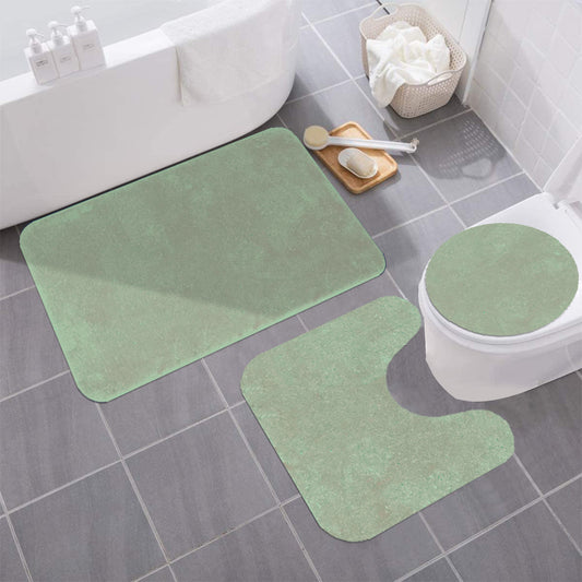 Queen Eliabeth - 3pc Plush Microfiber Bath Mat Set - Sage