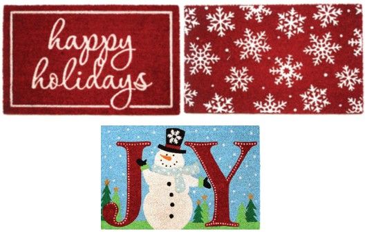 Snowy Holidays Collection - 18x28 Printed Coir Mats