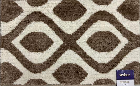Arthur - 20"x32" Space Dyed Bathroom Rug - Taupe/Beige