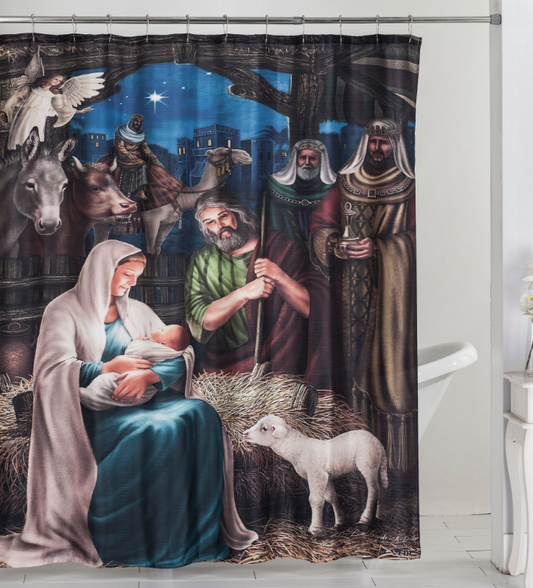 Holy Night - 70"x70" Canvas Shower Curtain