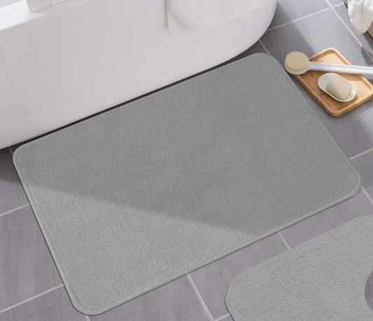Raquel - 18"x30" Bathroom Rug - Grey