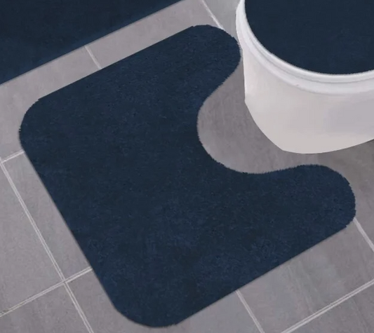 Queen Elizabeth - Plush Microfiber Contour Rug - Navy