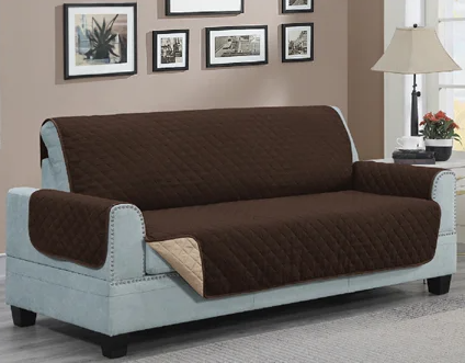 Reversible Microfiber Furniture Protector - Sofa - Beige/Brown