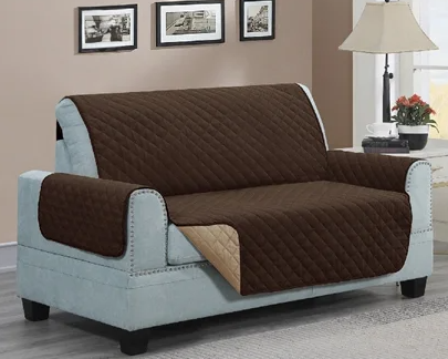 Reversible Microfiber Furniture Protector - Loveseat - Beige/Brown
