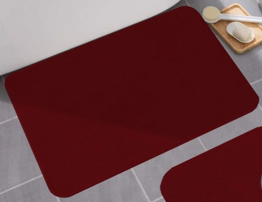 Raquel - 18"x30" Bathroom Rug - Burgundy