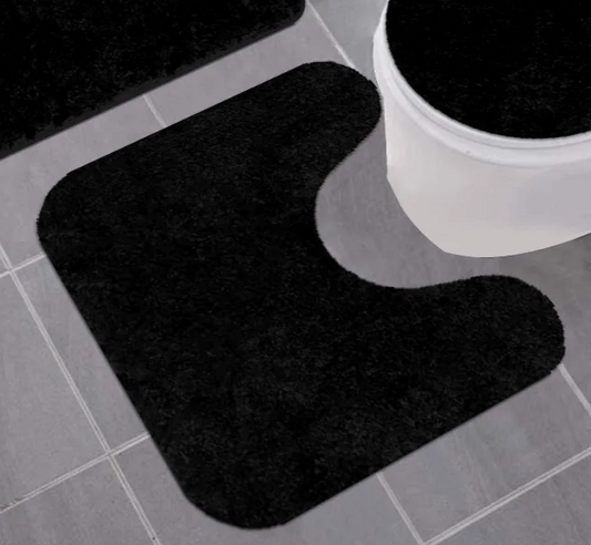 Queen Elizabeth - Plush Microfiber Contour Rug - Black