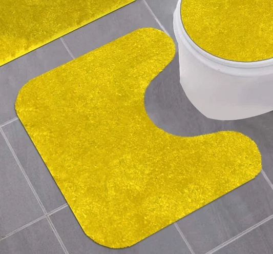 Queen Elizabeth - Plush Microfiber Contour Rug - Yellow