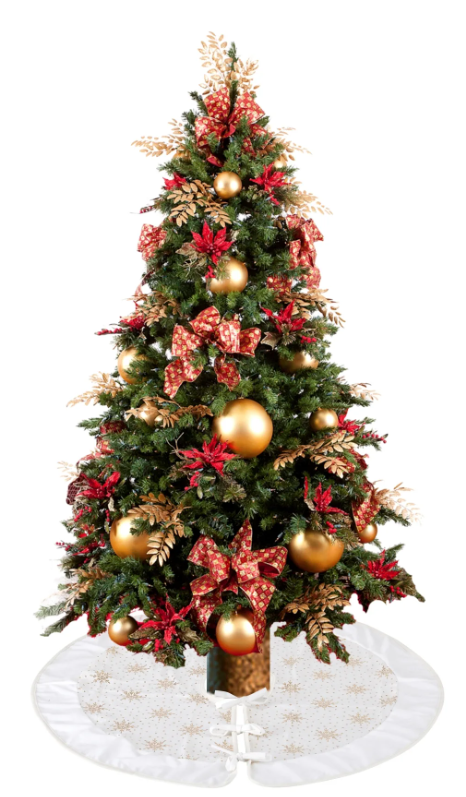 Twinkle - Tree Skirt- White/Gold