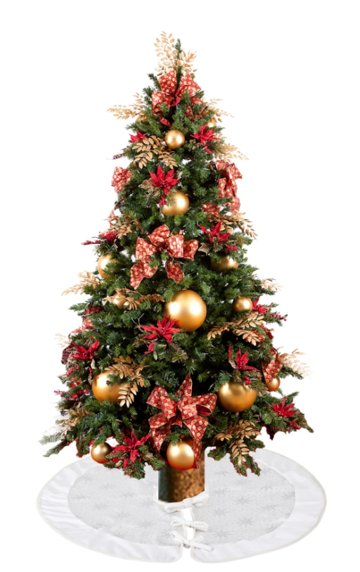 Twinkle - Tree Skirt- White/Silver