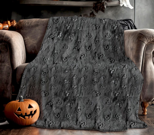 Embossed Skull Throw Blanket - 50"x70" - Assorted Colors