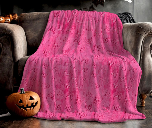 Embossed Skull Throw Blanket - 50"x70" - Assorted Colors