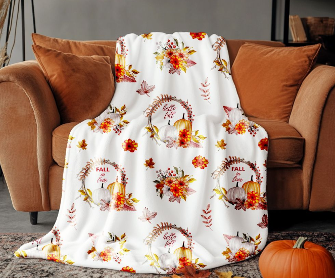 Hello Fall Plush Throw Blanket - 50"x70"