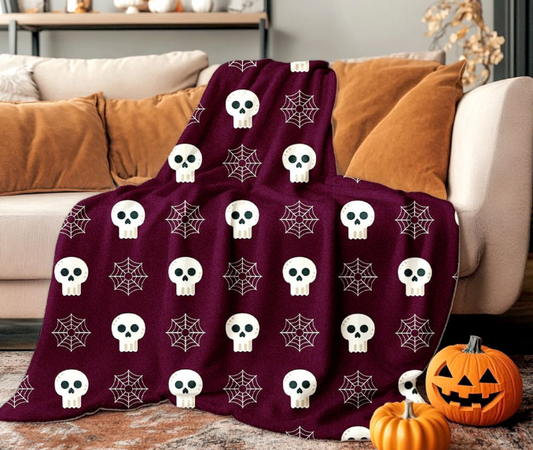 Skelly Webs Plush Throw Blanket - 50"x70