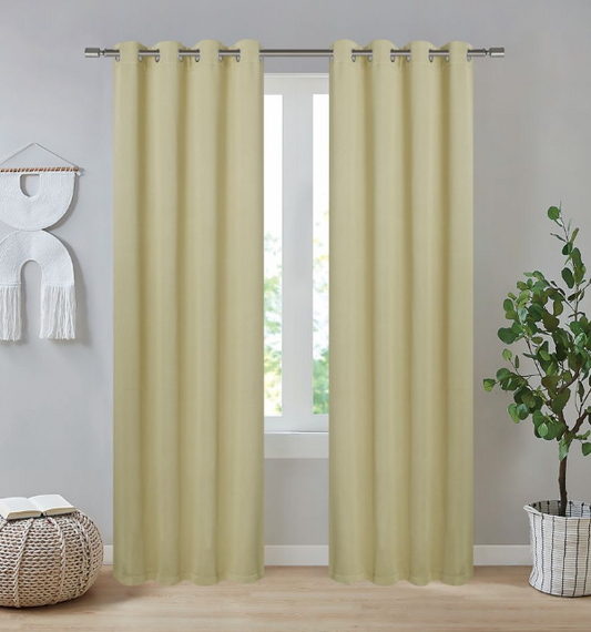 Jennifer 54x84 Blackout Grommet Curtain Panel - Beige