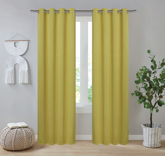 Jennifer 54x84 Blackout Grommet Curtain Panel - Gold