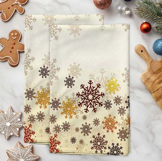 Christmas Chic - 2pk Foil Printed Kitchen Towel Set 16x26 - Assorted