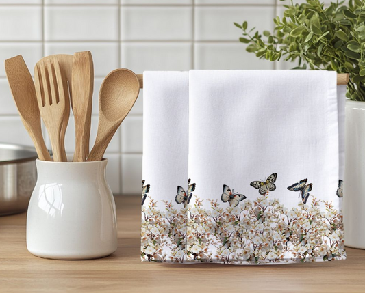 Neutral Vines - 2pk Printed Kitchen Towel Set 16x27 - Assorted