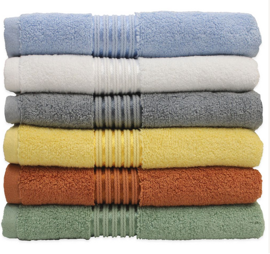 Addison - Zero Twist 27x54 Dobby Bath Towel with Viscose Rope - Assorted Colors