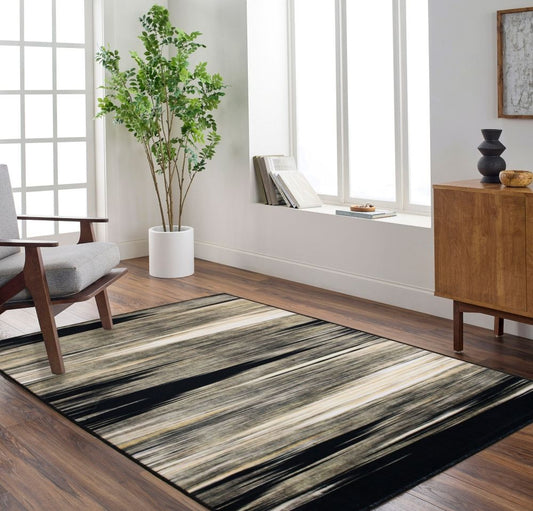 Abstract Spice 3x5 Machine Washable Area Rug