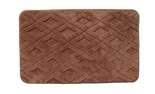 Diamond Lattice - Mocha 2pc Jacquard Mat Set  (17x24, 20x32)