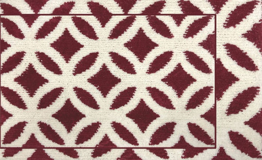 Alice - 2pc Bathroom Rug Set - Ruby/Beige