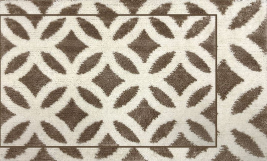 Alice - 2pc Bathroom Rug Set - Taupe/Beige