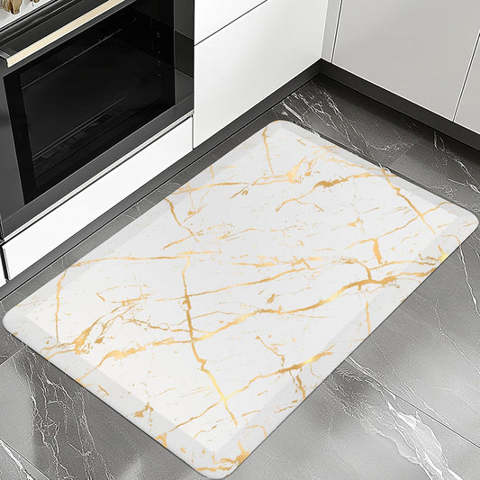 Artem - Anti-Fatigue Foil-Painted Rug 18"x30" - White