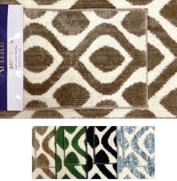 Arthur - 2pc Space Dyed Bathroom Rug Set - Taupe/Beige