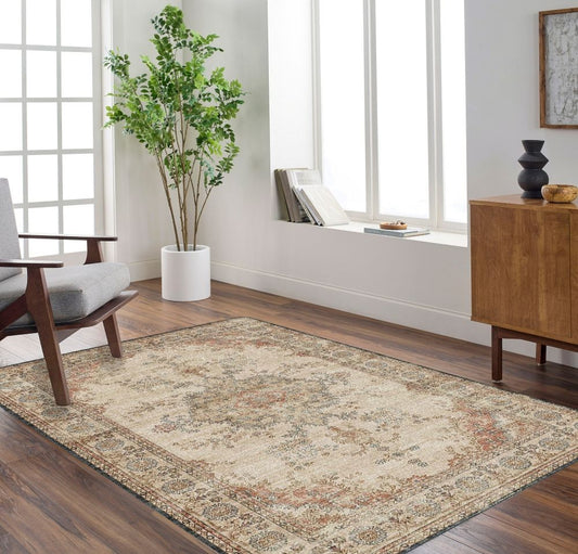 Rosewood Palace 3x5 Machine Washable Area Rug
